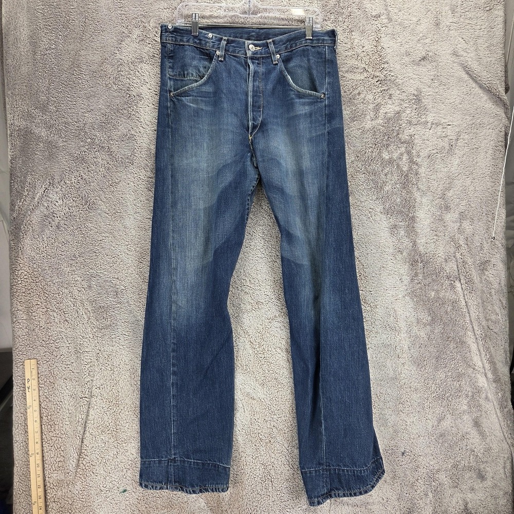 Vintage Levis Engineered Jeans Mens 32x34 Blue Medium Wash Twisted Button Fly